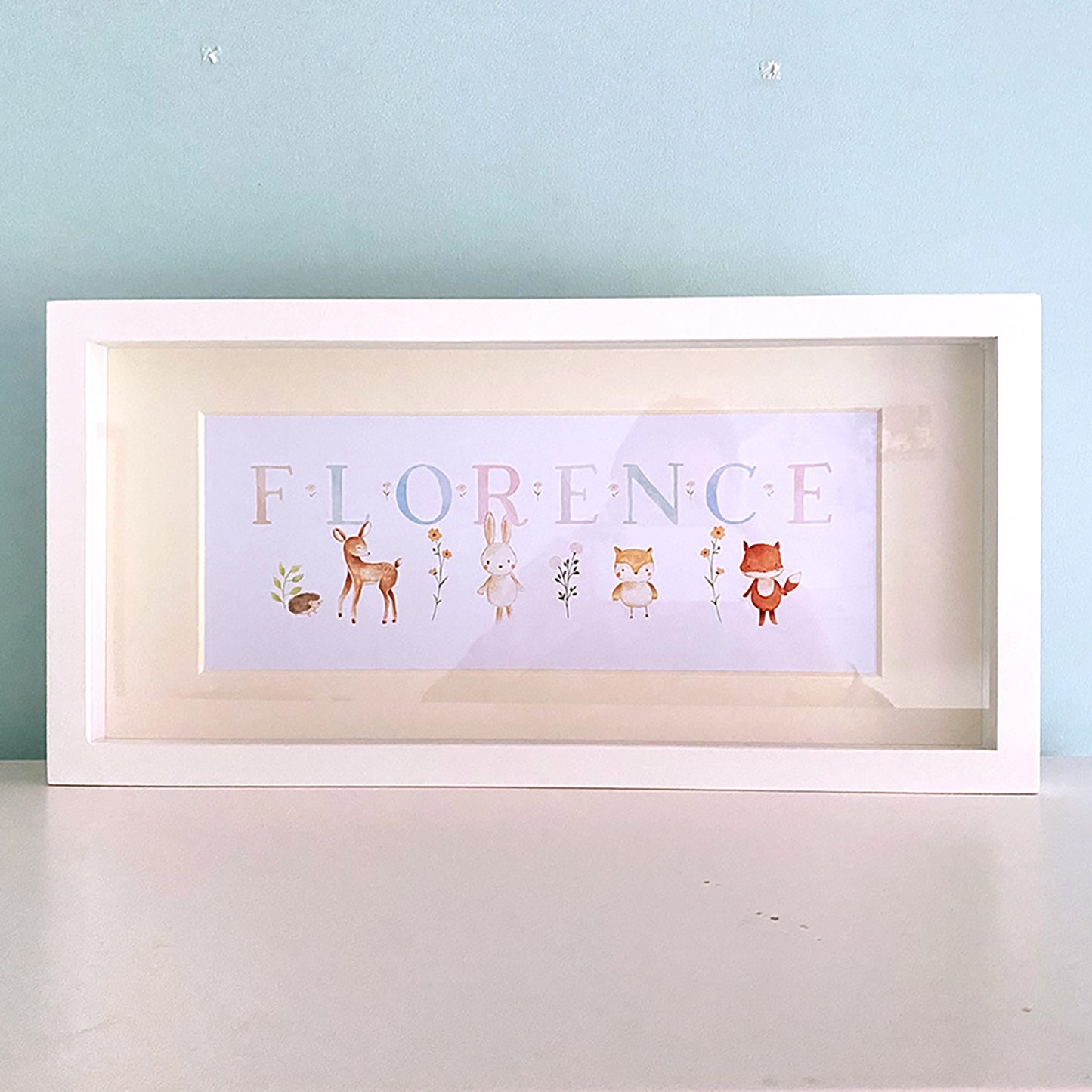 Woodland Pastels Multi-Coloured Name Frames