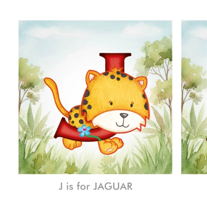 Animal Alphabet Baby Name Frame