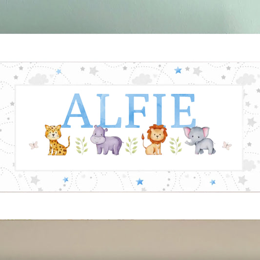 Jungle Animals Name Frame