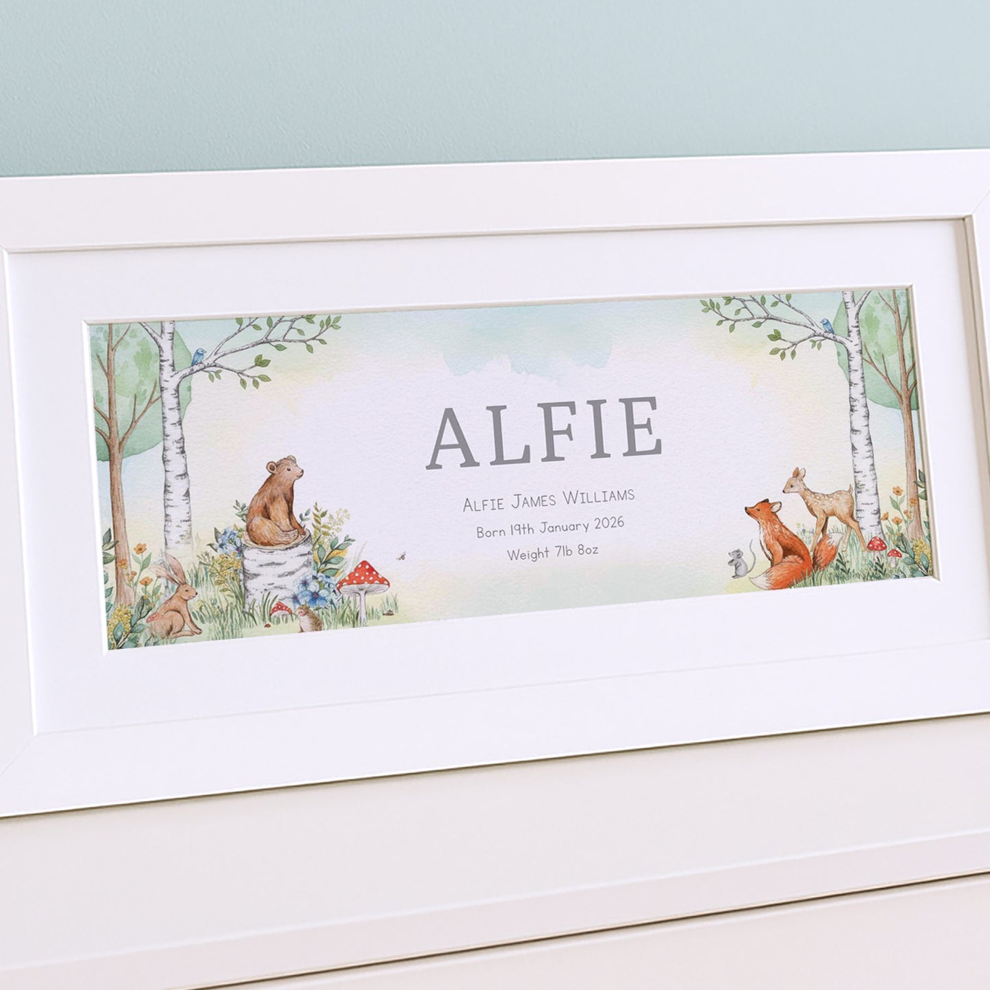 Watercolour Classics Baby Name Frames
