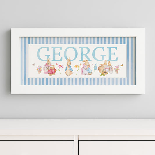 NEW DESIGN - Classic Rabbit & Friends Name Print