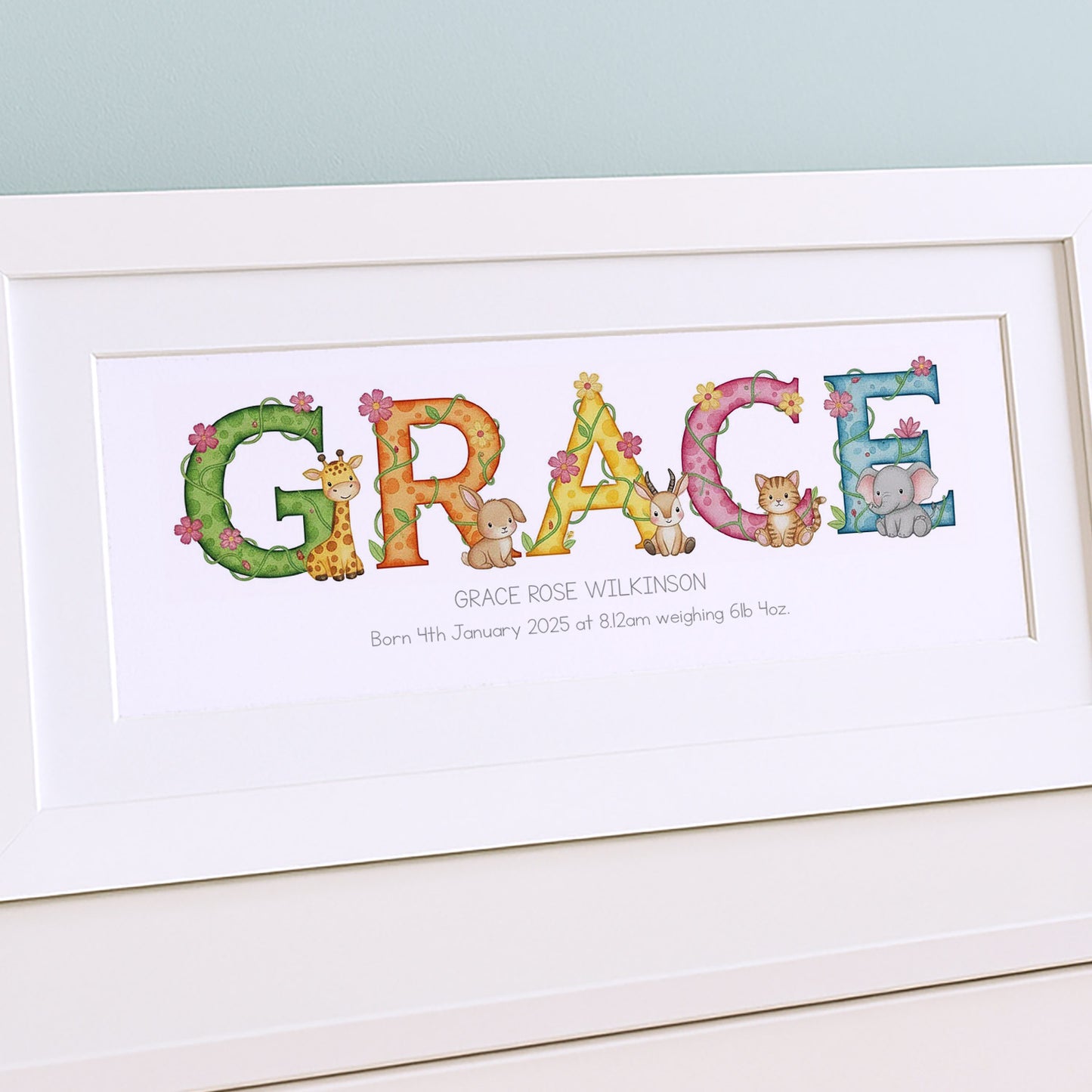 Animal Adventures Name Frame