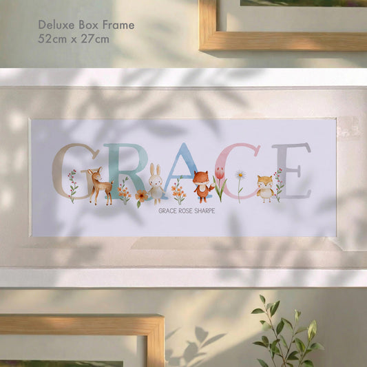 Woodland Pastels Multi-Coloured Name Frames