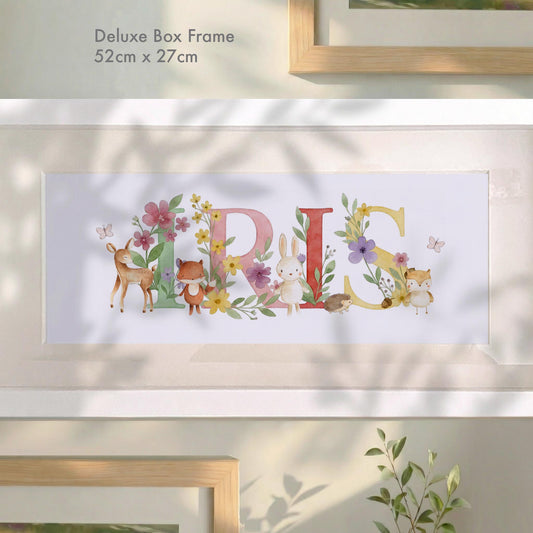 Woodland Floral Baby Name Frames