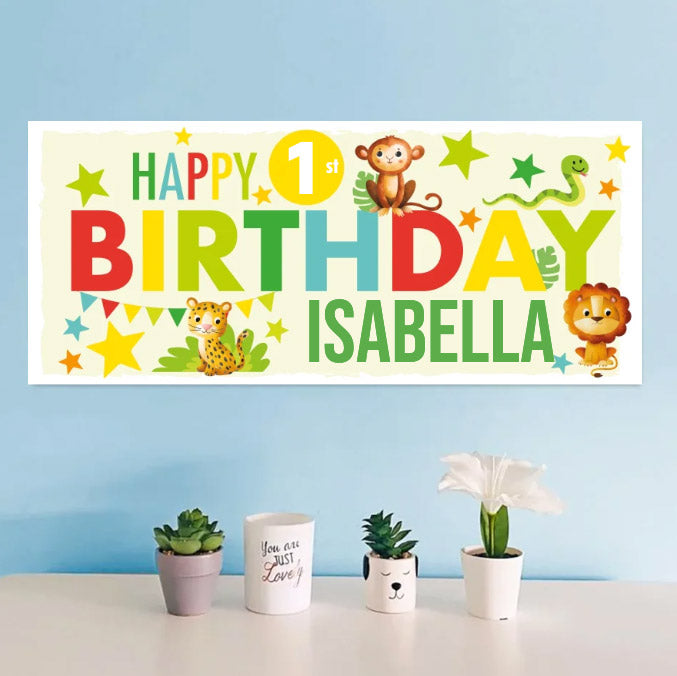 Jungle Birthday Party Banners