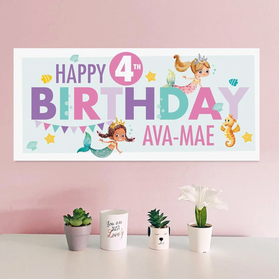 Mermaid Birthday Party Banners