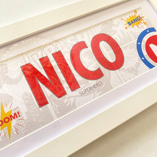 Superhero Name Frame