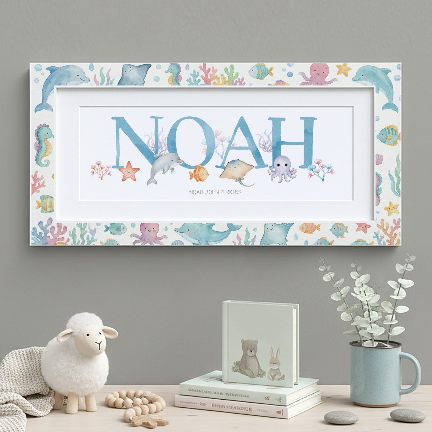 Ocean Name Frames. Baby Name Gifts