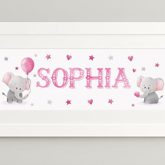 Little Elephants Name Frame