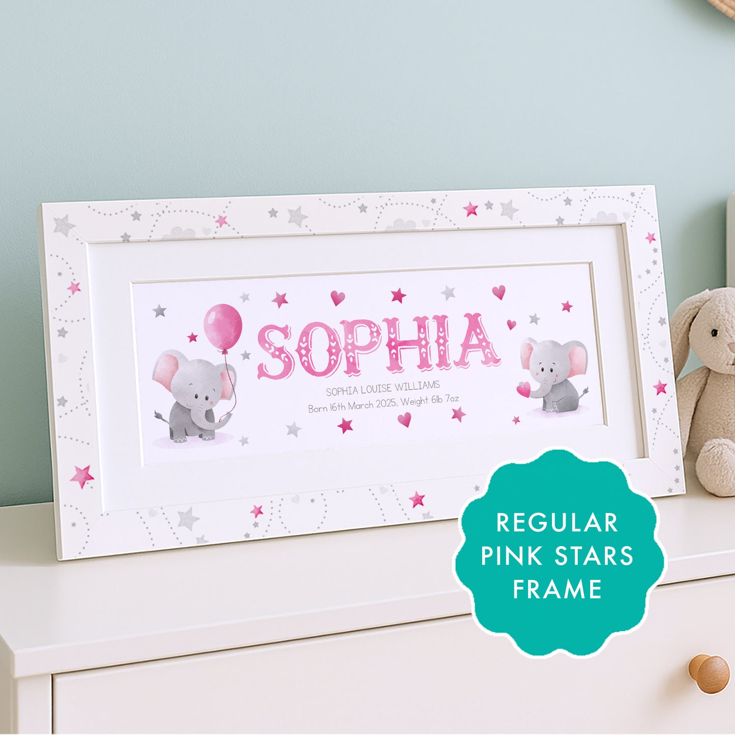 Little Elephants Name Frame