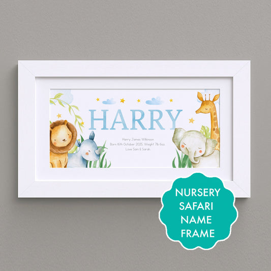 Safari Nursery Name Frame