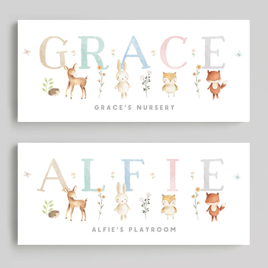 Wooden Door Signs | Nursery Name Plaques