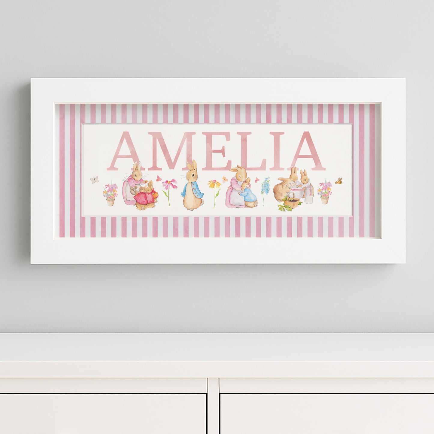 NEW DESIGN - Classic Rabbit & Friends Framed Print