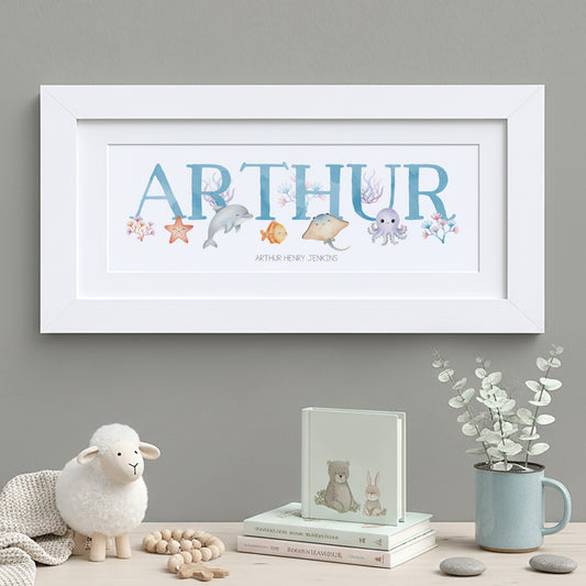 Ocean Name Frames. Baby Name Gifts