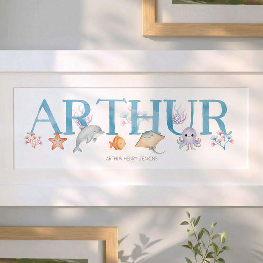 Ocean Name Frames. Baby Name Gifts
