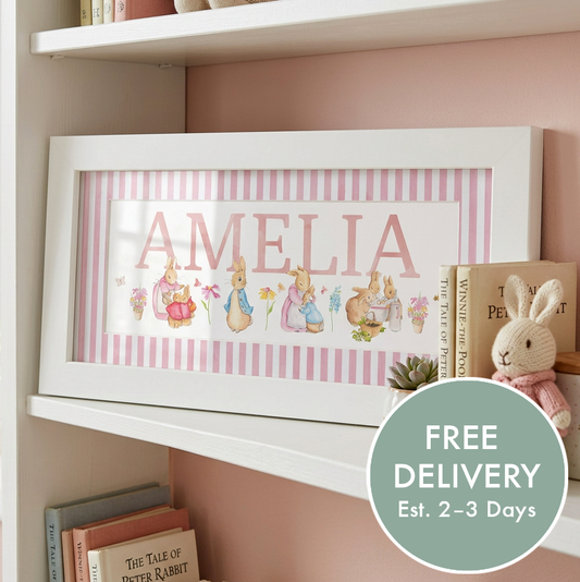 NEW DESIGN - Classic Rabbit & Friends Framed Print