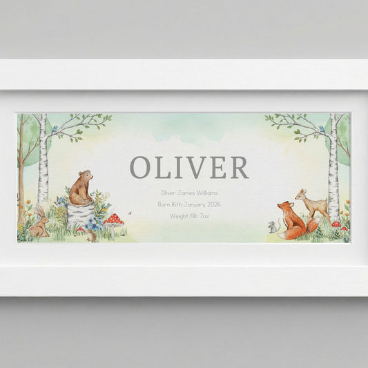 Watercolour Classics Baby Name Frames