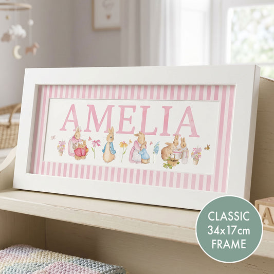 NEW DESIGN - Classic Rabbit & Friends Name Print