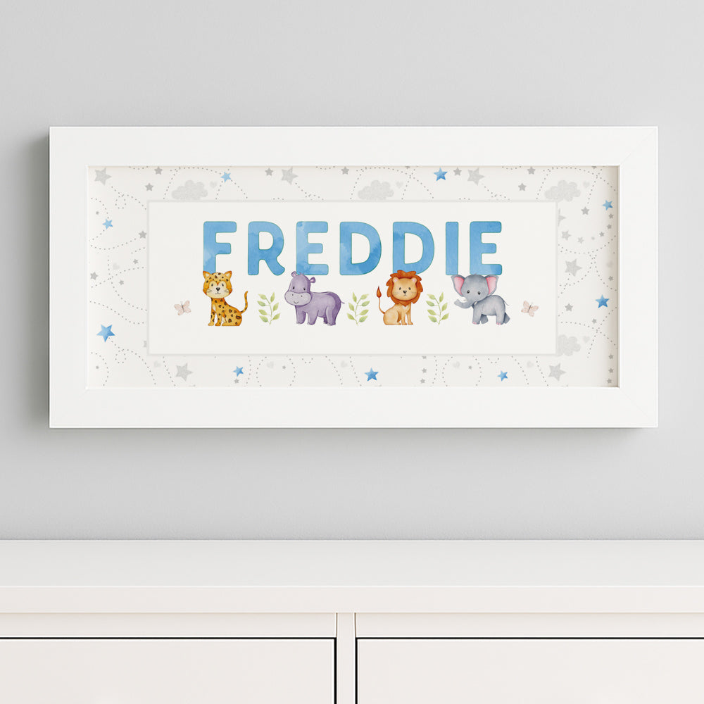 Jungle Animals Name Frame