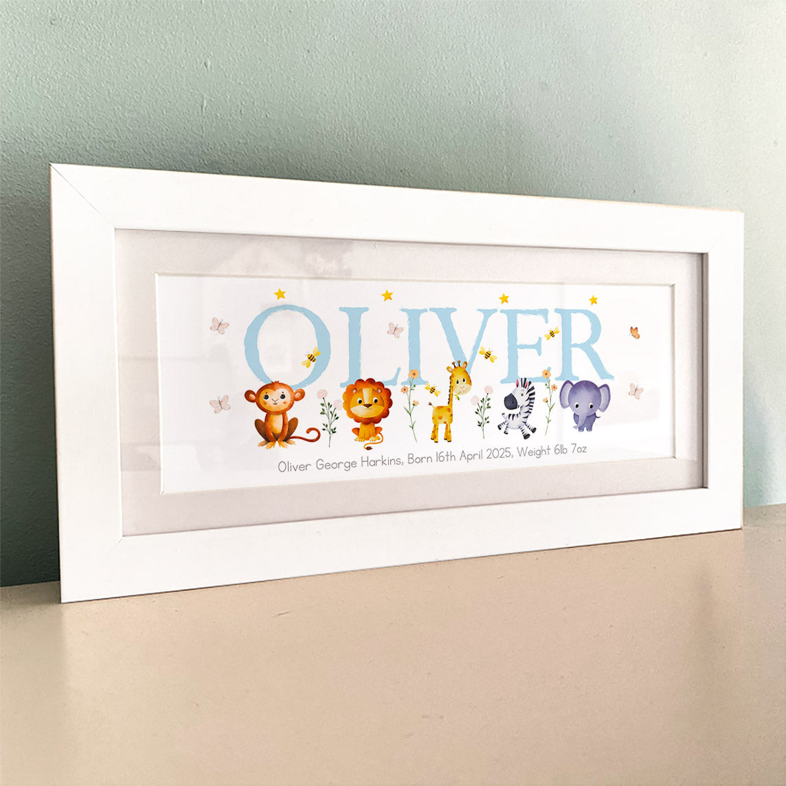 Jungle Animals Name Frame