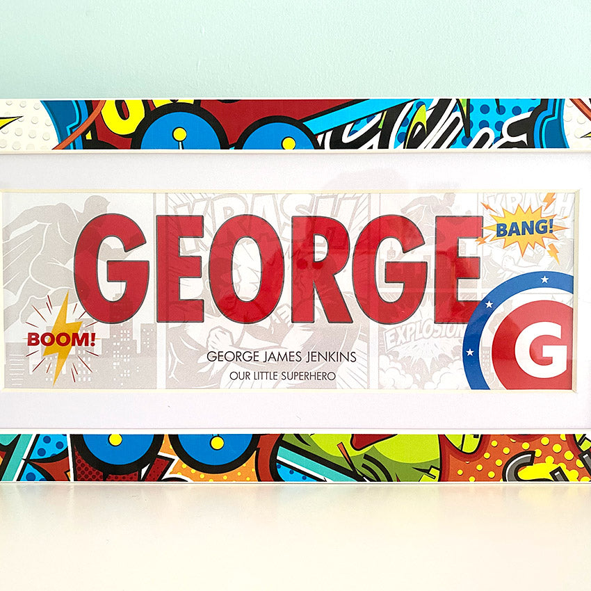 Superhero Name Frame