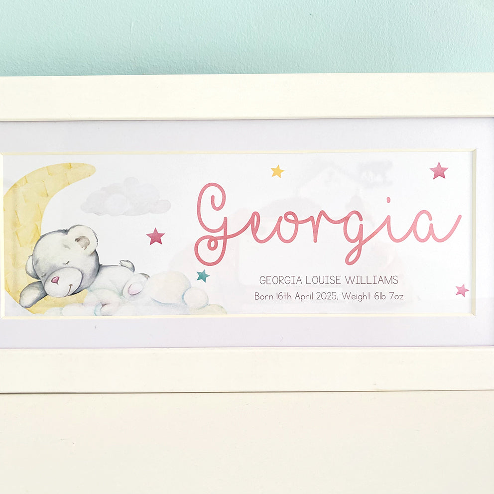 Teddy Bear Name Frames. Baby Name Gifts