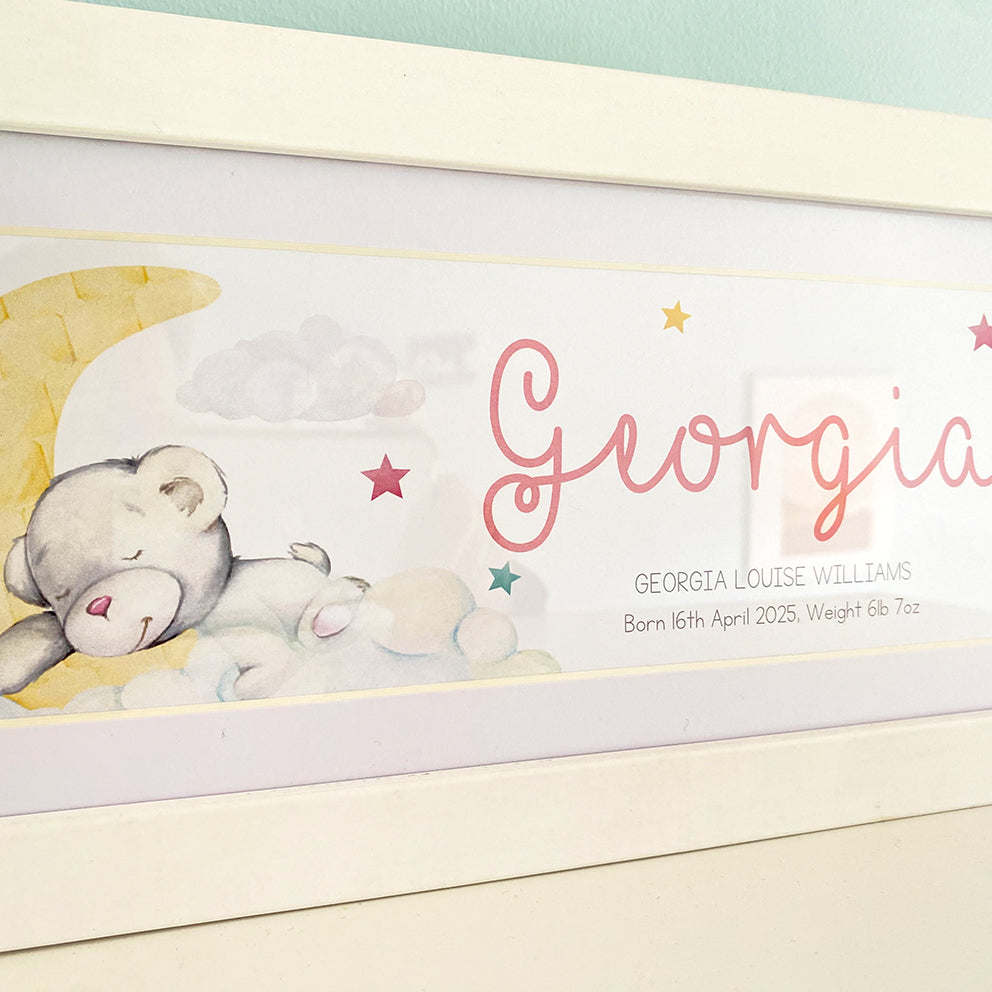 Teddy Bear Name Frames. Baby Name Gifts