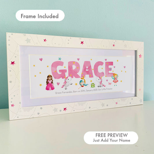 Fairytale Baby Name Frame