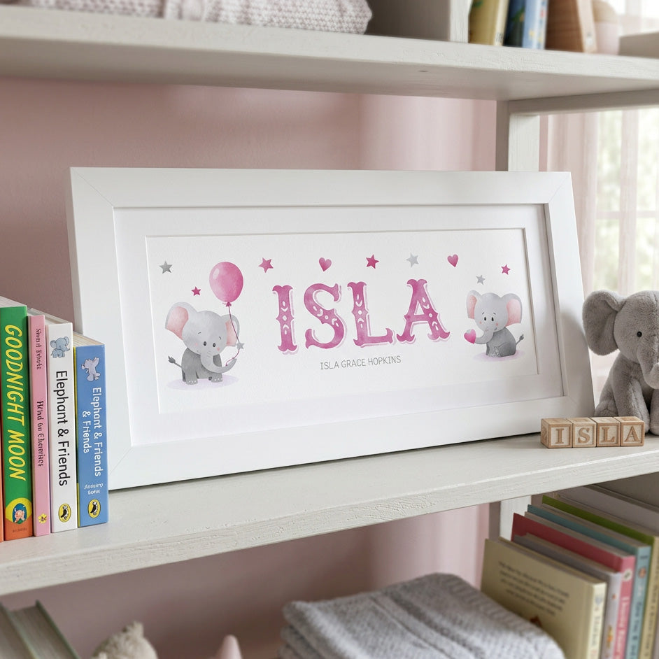 Little Elephants Name Frame