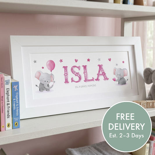 Little Elephants Name Frame