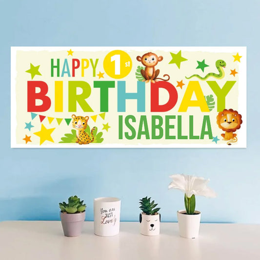 Jungle Birthday Party Banners