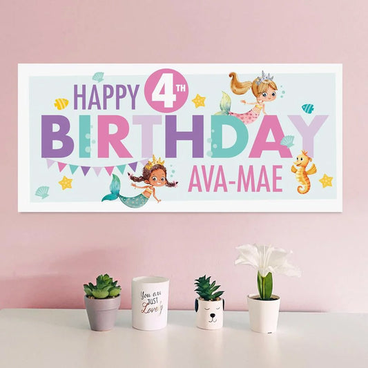 Mermaid Birthday Party Banners