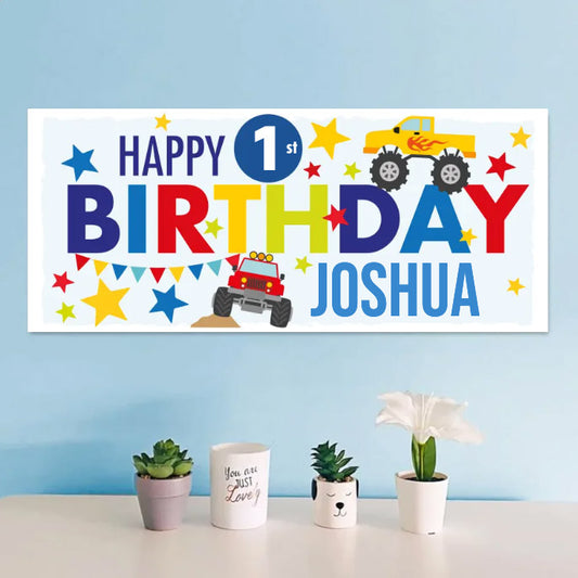 Monster Trucks Birthday Party Banners