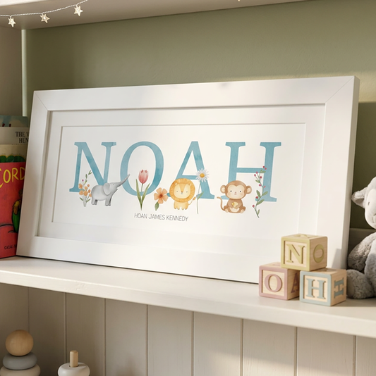 Jungle Animals Name Frame