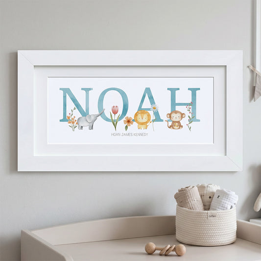 Jungle Animals Name Frame