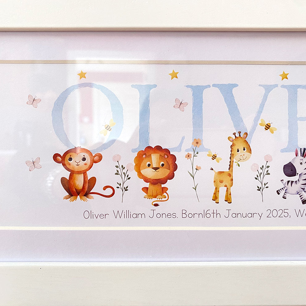 Jungle Animals Name Frame