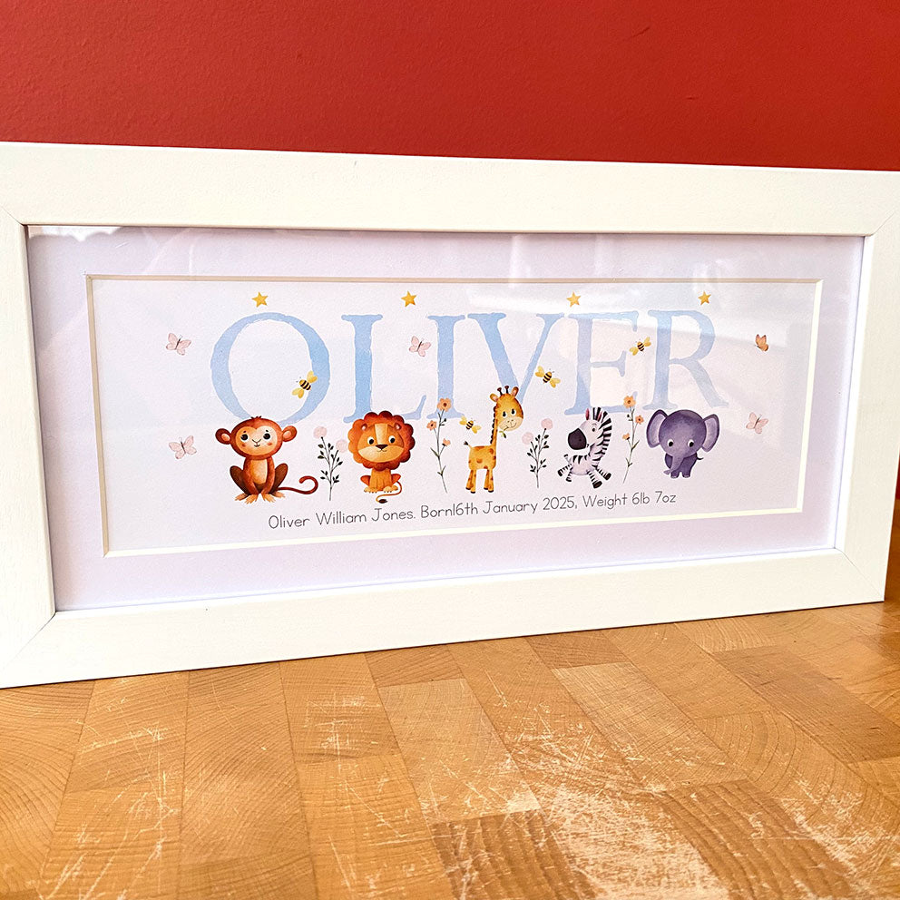 Jungle Animals Name Frame