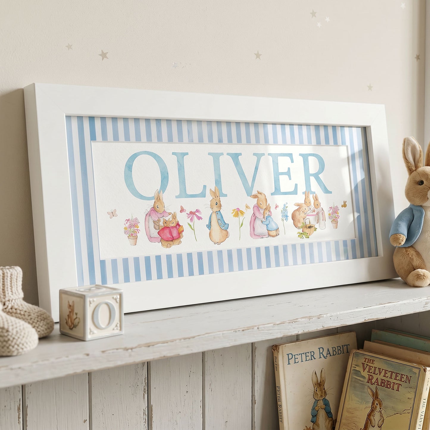 NEW DESIGN - Classic Rabbit & Friends Name Print