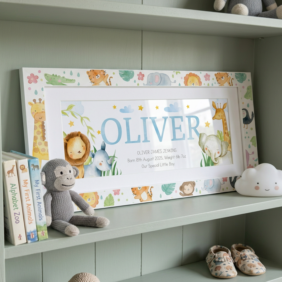 Safari Nursery Name Frame