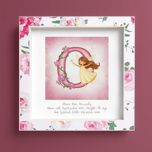Fairy Alphabet Art – Fairy Initial Box Frame for Nursery