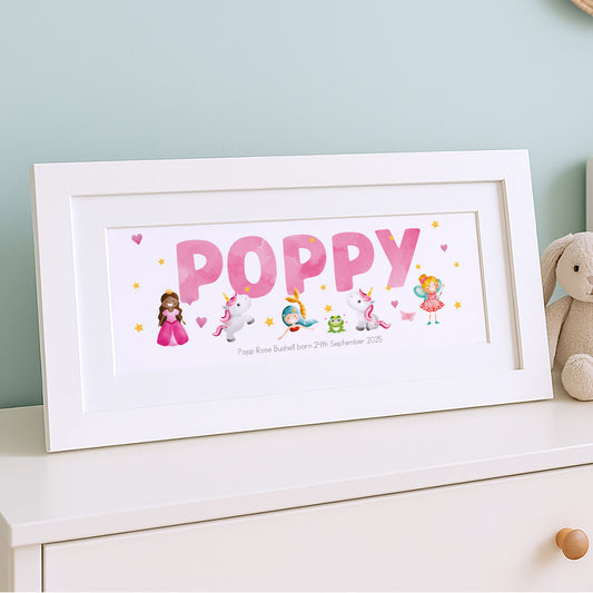 Fairytale Baby Name Frame & Prints