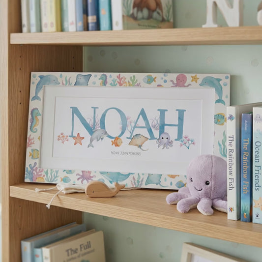Ocean Name Frames. Baby Name Gifts