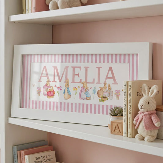 NEW DESIGN - Classic Rabbit & Friends Framed Print