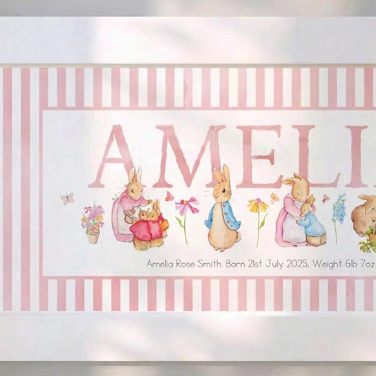 NEW DESIGN - Classic Rabbit & Friends Framed Print