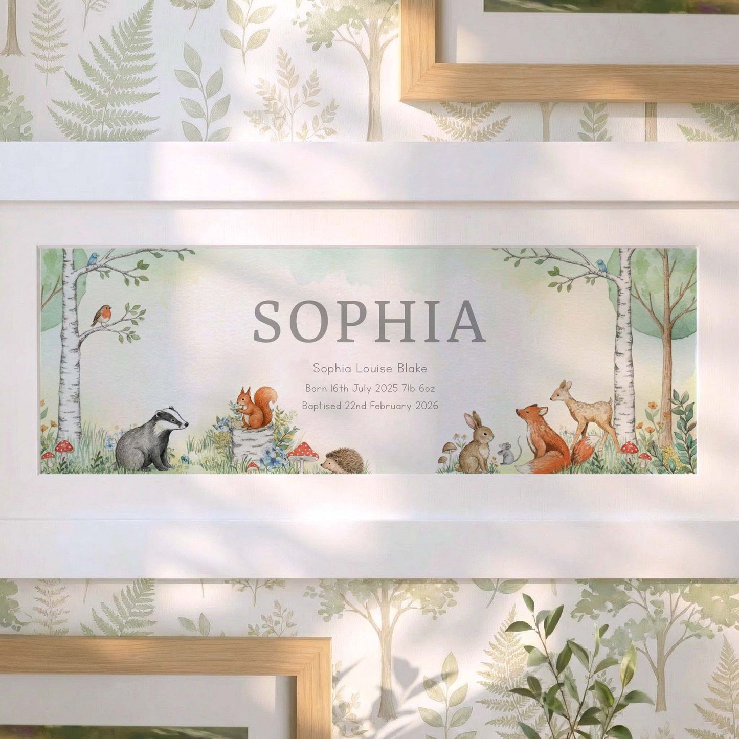 Watercolour Classics Baby Name Frames