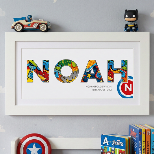 Superhero Name Frame