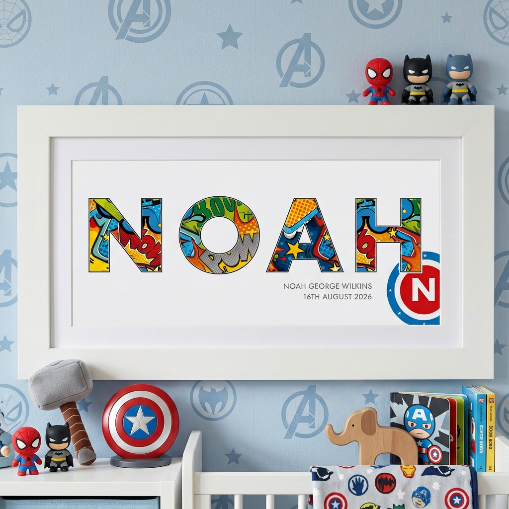 Superhero Name Frame