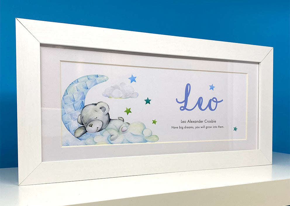 Teddy Bear Name Frames. Baby Name Gifts